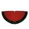 60" Red & Green Traditional Christmas Tree Skirt